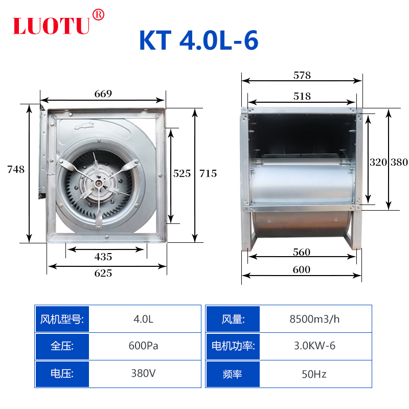 型号4.0L-6/风量10000m³/380v/3kw